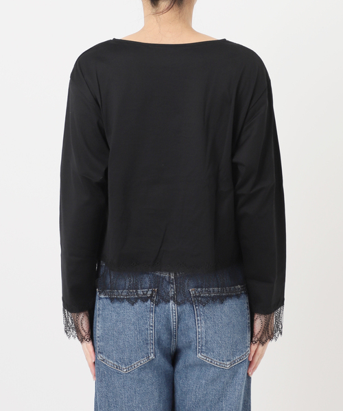 journal standard L'essage(ジャーナルスタンダードレサージュ)の「レーストップスロンT(Tシャツ/カットソー・レディース・ブラック/ホワイト・FREE)」の16枚目の写真