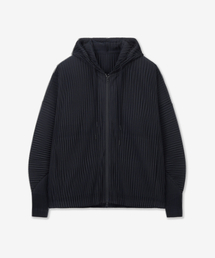 Yoyogi Pleats Hooded Zip-Up (Navy) TNJU6F112N2