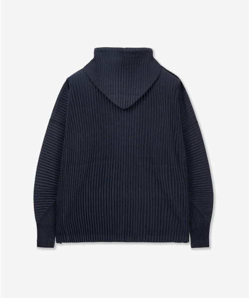 TNGT（ティーエヌジーティー）の「Yoyogi Pleats Hooded Zip-Up (Navy) TNJU6F112N2（パーカー・レディース・その他・100/110/95/105）」の2枚目の写真