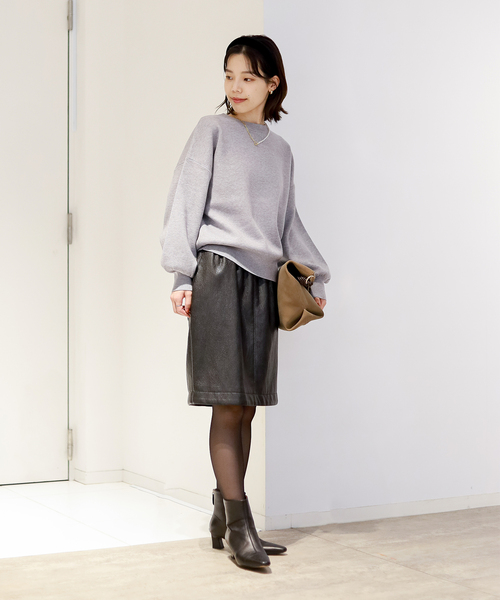 La TOTALITE(ラトータリテ)の「【洗える】ウォッシャブルクルーネックプルオーバー(ニット/セーター・レディース・ピンク/チャコールグレー/ホワイト/ブラック・FREE)」の9枚目の写真