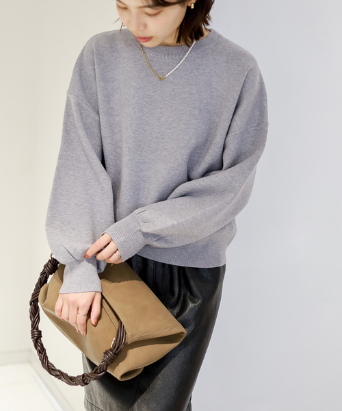 La TOTALITE(ラトータリテ)の「【洗える】ウォッシャブルクルーネックプルオーバー(ニット/セーター・レディース・ピンク/チャコールグレー/ホワイト/ブラック・FREE)」の12枚目の写真