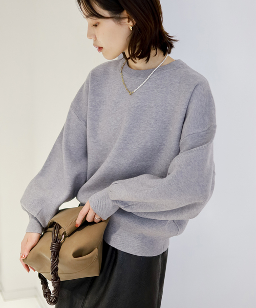 La TOTALITE(ラトータリテ)の「【洗える】ウォッシャブルクルーネックプルオーバー(ニット/セーター・レディース・ピンク/チャコールグレー/ホワイト/ブラック・FREE)」の13枚目の写真