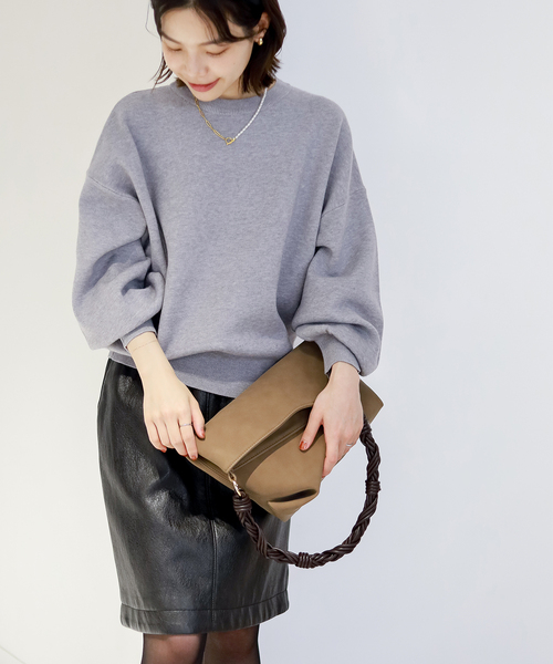 La TOTALITE(ラトータリテ)の「【洗える】ウォッシャブルクルーネックプルオーバー(ニット/セーター・レディース・ピンク/チャコールグレー/ホワイト/ブラック・FREE)」の14枚目の写真