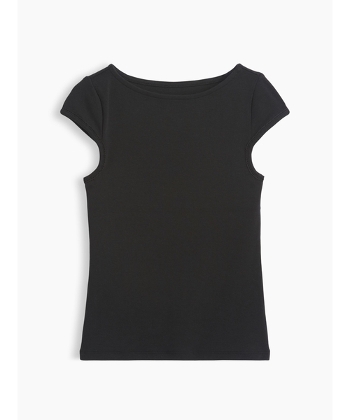 GAP(ギャップ)の「モダン ボートネックTシャツ(Tシャツ/カットソー・レディース・ホワイト/ブラック/ブラウン・S/M/XS/XL)」の12枚目の写真