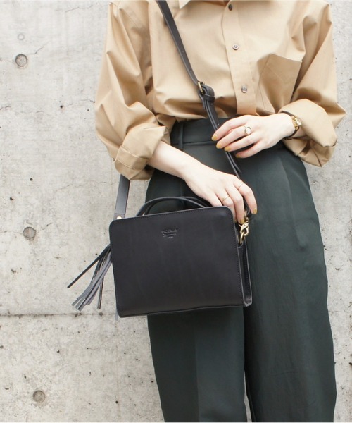 TIDEWAY(タイドウェイ)の「NUME 2WAY SHOULDER/四角ボストン(ショルダーバッグ・レディース・ブラック/チョコ/その他/キャメル・FREE)」の15枚目の写真