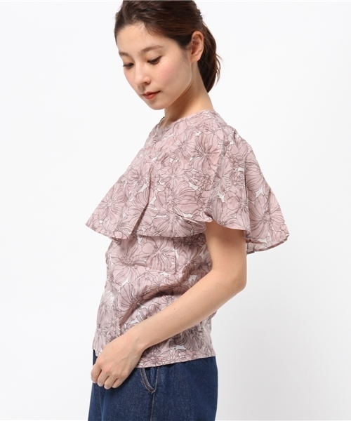 LBC（エルビーシー）の「コットンフラワープリントエンシュクブラウス（シャツ/ブラウス・レディース・ブルー/ピンク/ライトブルー・MEDIUM）」の10枚目の写真