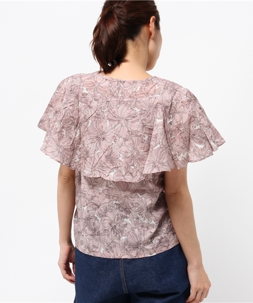 LBC（エルビーシー）の「コットンフラワープリントエンシュクブラウス（シャツ/ブラウス・レディース・ブルー/ピンク/ライトブルー・MEDIUM）」の11枚目の写真