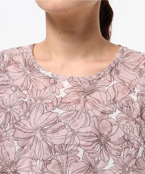 LBC（エルビーシー）の「コットンフラワープリントエンシュクブラウス（シャツ/ブラウス・レディース・ブルー/ピンク/ライトブルー・MEDIUM）」の4枚目の写真