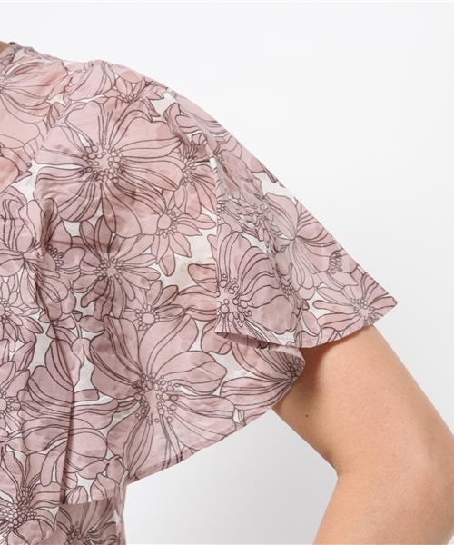 LBC（エルビーシー）の「コットンフラワープリントエンシュクブラウス（シャツ/ブラウス・レディース・ブルー/ピンク/ライトブルー・MEDIUM）」の6枚目の写真