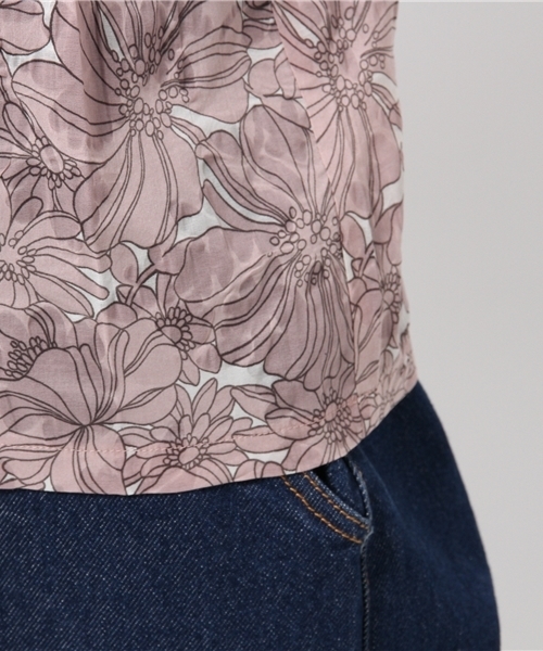 LBC（エルビーシー）の「コットンフラワープリントエンシュクブラウス（シャツ/ブラウス・レディース・ブルー/ピンク/ライトブルー・MEDIUM）」の7枚目の写真