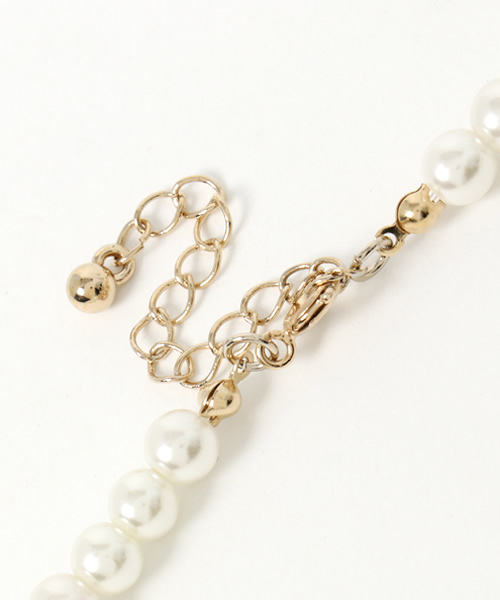 INTERPLANET WINGS（インタープラネットウィング）の「ショートデコラパールネックレス（ネックレス・レディース・オフホワイト・フリー）」の3枚目の写真