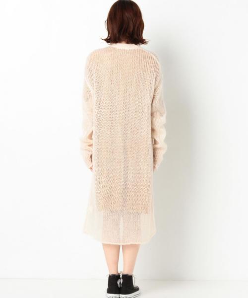 Another Edition（アナザーエディション）の「天竺ロングカーディガン/AEMBC W/NｙテンジクLONG CGN◆（カーディガン/ボレロ・レディース・ライトグレー/ライトピンク・FREE）」の3枚目の写真