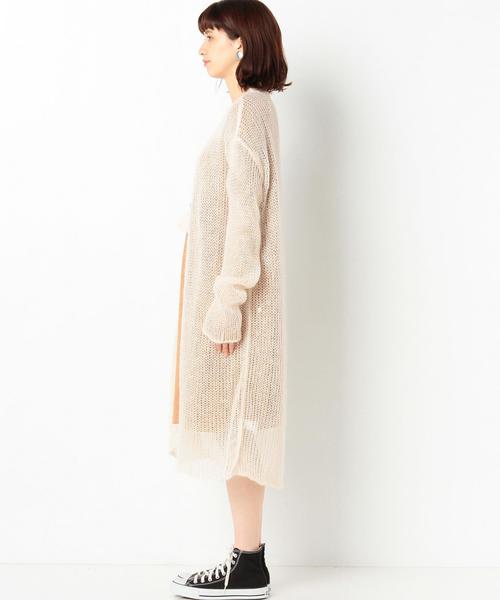 Another Edition（アナザーエディション）の「天竺ロングカーディガン/AEMBC W/NｙテンジクLONG CGN◆（カーディガン/ボレロ・レディース・ライトグレー/ライトピンク・FREE）」の5枚目の写真