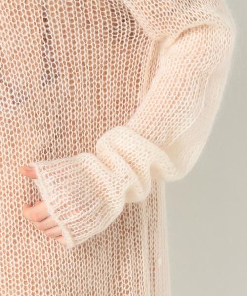 Another Edition（アナザーエディション）の「天竺ロングカーディガン/AEMBC W/NｙテンジクLONG CGN◆（カーディガン/ボレロ・レディース・ライトグレー/ライトピンク・FREE）」の8枚目の写真