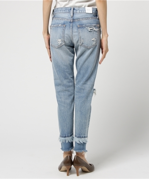MOUSSY（マウジー）の「LAYERED CUT DENIM（デニムパンツ・レディース・ブルー・25inch/26inch/27inch/24inch）」の11枚目の写真