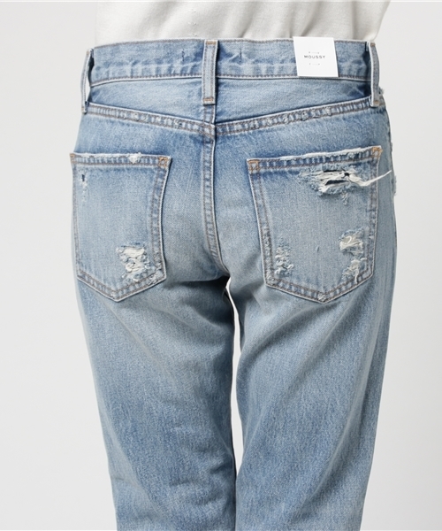 MOUSSY（マウジー）の「LAYERED CUT DENIM（デニムパンツ・レディース・ブルー・25inch/26inch/27inch/24inch）」の13枚目の写真