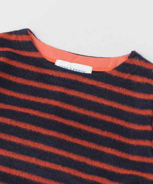 URBAN RESEARCH DOORS（アーバンリサーチドアーズ）の「FORK＆SPOON Brushed Border Boatneck（Tシャツ/カットソー・キッズ・オフホワイト/ブラック/ネイビー・90/120/105/135）」の14枚目の写真