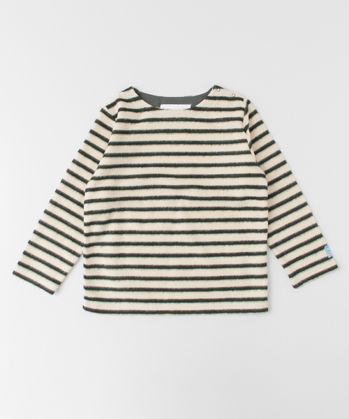 URBAN RESEARCH DOORS（アーバンリサーチドアーズ）の「FORK＆SPOON Brushed Border Boatneck（Tシャツ/カットソー・キッズ・オフホワイト/ブラック/ネイビー・90/120/105/135）」の10枚目の写真