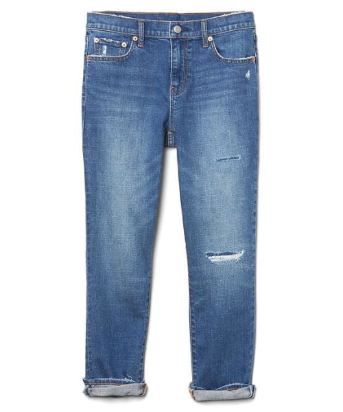 GAP（ギャップ）の「Gap ダメージ ベストガールフレンド ジーンズ（デニムパンツ・レディース・インディゴブルー・26inch/29inch/28inch/25inch/27inch/24inch/23inch）」の5枚目の写真