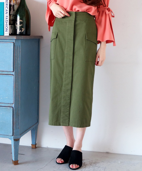 N.(N. Natural Beauty Basic)(エヌエヌナチュラルビューティーベーシック)の「【Oggi 4月号掲載】ワークチノタイトスカート(スカート・レディース・ベージュ/ホワイト/カーキ・MEDIUM/SMALL)」の3枚目の写真