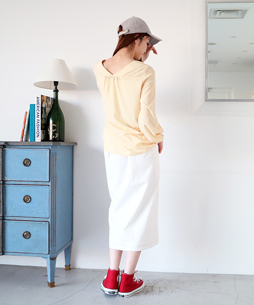 N.(N. Natural Beauty Basic)(エヌエヌナチュラルビューティーベーシック)の「【Oggi 4月号掲載】ワークチノタイトスカート(スカート・レディース・ベージュ/ホワイト/カーキ・MEDIUM/SMALL)」の8枚目の写真