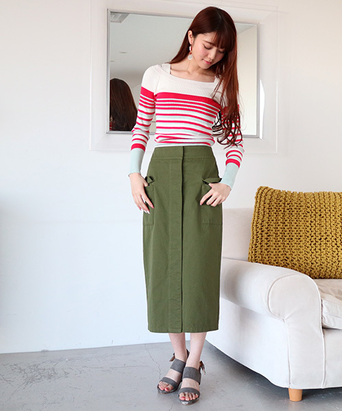 N.(N. Natural Beauty Basic)(エヌエヌナチュラルビューティーベーシック)の「【Oggi 4月号掲載】ワークチノタイトスカート(スカート・レディース・ベージュ/ホワイト/カーキ・MEDIUM/SMALL)」の15枚目の写真