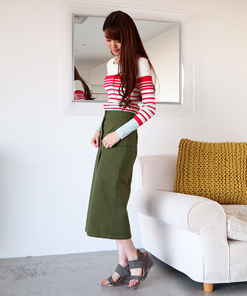 N.(N. Natural Beauty Basic)(エヌエヌナチュラルビューティーベーシック)の「【Oggi 4月号掲載】ワークチノタイトスカート(スカート・レディース・ベージュ/ホワイト/カーキ・MEDIUM/SMALL)」の16枚目の写真