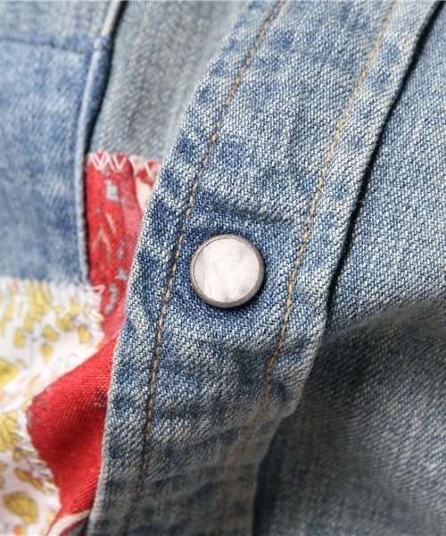 HYSTERIC GLAMOUR（ヒステリックグラマー）の「PWR加工デニム 長袖ウエスタンSH（シャツ/ブラウス・メンズ・インディゴブルー・SMALL/MEDIUM/LARGE）」の5枚目の写真