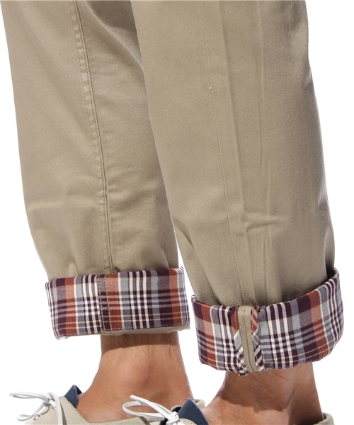 UNION STATION（ユニオンステーション）の「裾裏チェック柄チノパンツ（カーゴパンツ・メンズ・ブラック/ブラウン/ベージュ/カーキ/ネイビー・SMALL/MEDIUM/LARGE/LL）」の12枚目の写真