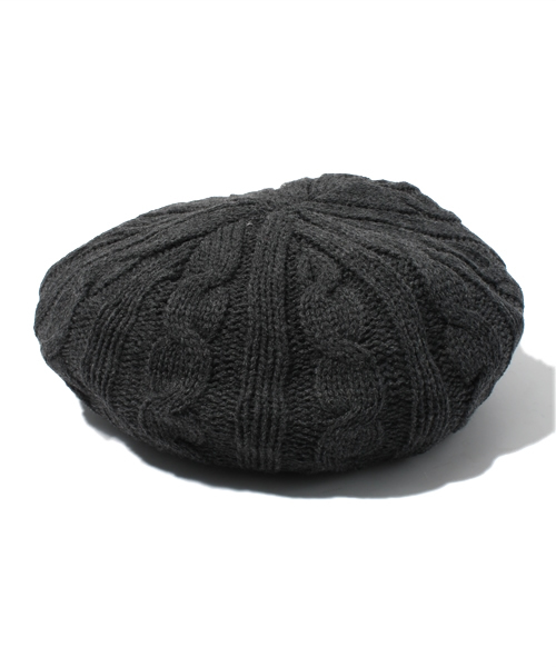 BEAMS(ビームス)の「NEW YORK HAT&CAP CO. / ケーブルベレー(ハット・メンズ・チャコールグレー/ブラック・ONE SIZE)」の1枚目の写真