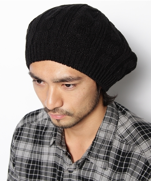 BEAMS(ビームス)の「NEW YORK HAT&CAP CO. / ケーブルベレー(ハット・メンズ・チャコールグレー/ブラック・ONE SIZE)」の4枚目の写真