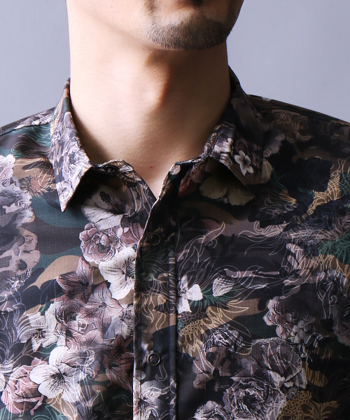 5351 POUR LES HOMMES（ゴーサンゴーイチプールオム）の「カモフラワー長袖シャツ（シャツ/ブラウス・メンズ・ブラック/カーキ・48/44/46）」の5枚目の写真