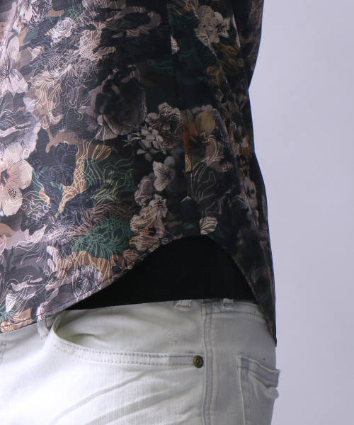 5351 POUR LES HOMMES（ゴーサンゴーイチプールオム）の「カモフラワー長袖シャツ（シャツ/ブラウス・メンズ・ブラック/カーキ・48/44/46）」の9枚目の写真