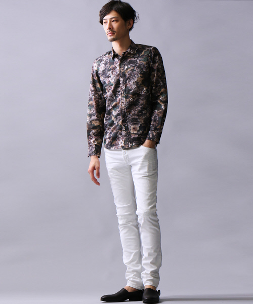 5351 POUR LES HOMMES（ゴーサンゴーイチプールオム）の「カモフラワー長袖シャツ（シャツ/ブラウス・メンズ・ブラック/カーキ・48/44/46）」の3枚目の写真