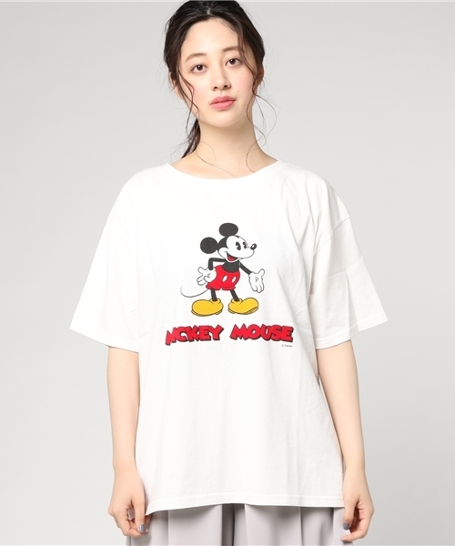 MOUSSY(マウジー)の「MICKEY MOUSE TSJ(Tシャツ/カットソー・レディース・ブラック/ブルー/ホワイト・FREE)」の5枚目の写真