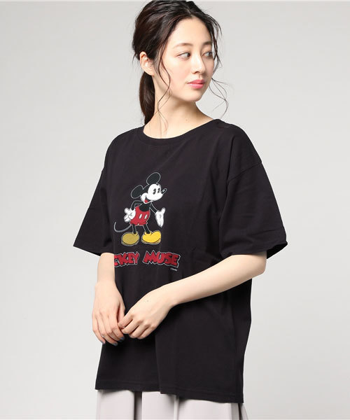 MOUSSY(マウジー)の「MICKEY MOUSE TSJ(Tシャツ/カットソー・レディース・ブラック/ブルー/ホワイト・FREE)」の6枚目の写真