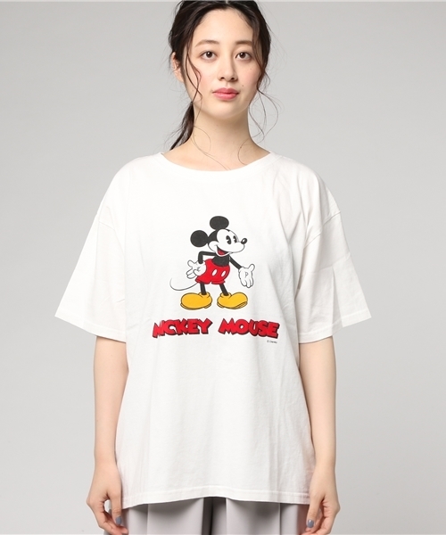 MOUSSY(マウジー)の「MICKEY MOUSE TSJ(Tシャツ/カットソー・レディース・ブラック/ブルー/ホワイト・FREE)」の8枚目の写真