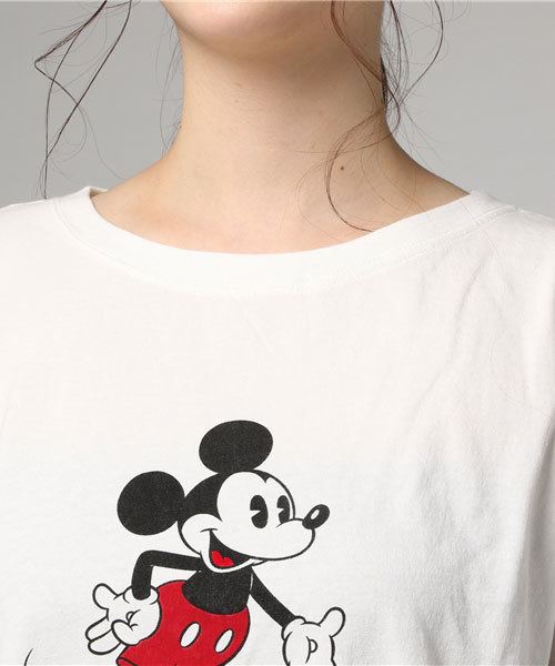 MOUSSY(マウジー)の「MICKEY MOUSE TSJ(Tシャツ/カットソー・レディース・ブラック/ブルー/ホワイト・FREE)」の11枚目の写真