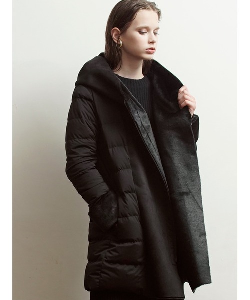 YOSOOU�i���\�I�E�j�́uFake Mouton Coat/�t�F�C�N���[�g���R�[�g�i���[�g���R�[�g�j�v�b�u���b�N