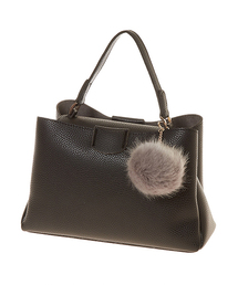 Color | ファーチャーム付スクエアバッグ(ハンドバッグ)