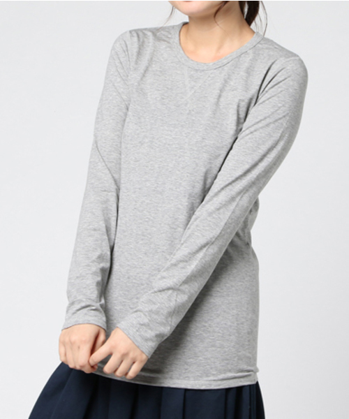 Born（ボーン）の「Born Bare Jersey Gusset T-shirts/ボーンベアジャージーガゼットTシャツ（Tシャツ/カットソー・レディース・オフホワイト/ブラック/杢グレー/オリーブ/ネイビー/ターコイズブルー/ピンク・FREE）」の4枚目の写真