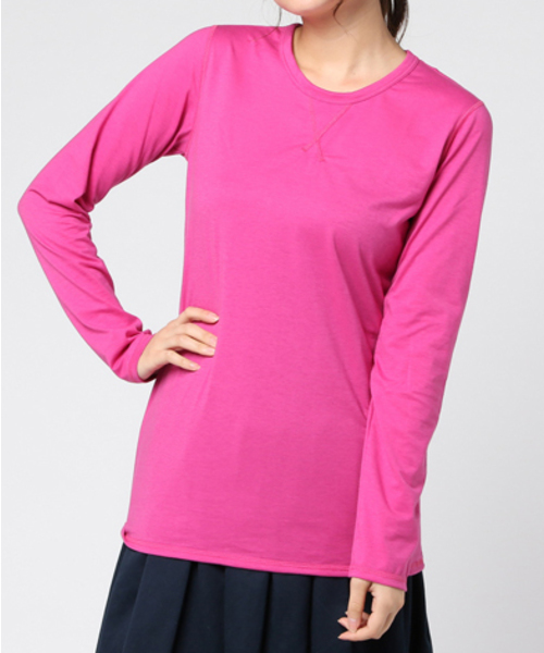 Born（ボーン）の「Born Bare Jersey Gusset T-shirts/ボーンベアジャージーガゼットTシャツ（Tシャツ/カットソー・レディース・オフホワイト/ブラック/杢グレー/オリーブ/ネイビー/ターコイズブルー/ピンク・FREE）」の7枚目の写真