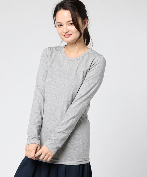 Born（ボーン）の「Born Bare Jersey Gusset T-shirts/ボーンベアジャージーガゼットTシャツ（Tシャツ/カットソー・レディース・オフホワイト/ブラック/杢グレー/オリーブ/ネイビー/ターコイズブルー/ピンク・FREE）」の16枚目の写真