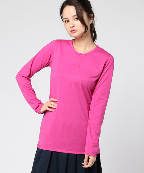 Born（ボーン）の「Born Bare Jersey Gusset T-shirts/ボーンベアジャージーガゼットTシャツ（Tシャツ/カットソー・レディース・オフホワイト/ブラック/杢グレー/オリーブ/ネイビー/ターコイズブルー/ピンク・FREE）」の19枚目の写真