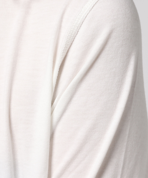 Born（ボーン）の「Born Bare Jersey Gusset T-shirts/ボーンベアジャージーガゼットTシャツ（Tシャツ/カットソー・レディース・オフホワイト/ブラック/杢グレー/オリーブ/ネイビー/ターコイズブルー/ピンク・FREE）」の12枚目の写真