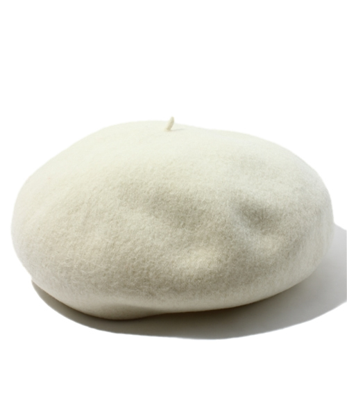 BEAUTY&YOUTH UNITED ARROWS（ビューティーアンドユースユナイテッドアローズ）の「BY ∨ ソリッド ウール ベレー◆（ハンチング/ベレー帽・メンズ・オフホワイト/ブラック/ライトピンク/マスタード/ネイビー・フリー）」の2枚目の写真