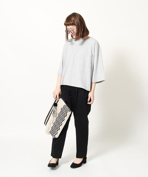 coen(コーエン)の「【新色登場】USAコットンビッグシルエットカットソー(ビッグt)(Tシャツ/カットソー・レディース・ホワイト/グレー/ネイビー/ナチュラル/ブラック・FREE)」の18枚目の写真