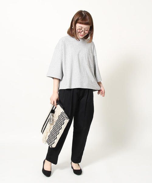 coen(コーエン)の「【新色登場】USAコットンビッグシルエットカットソー(ビッグt)(Tシャツ/カットソー・レディース・ホワイト/グレー/ネイビー/ナチュラル/ブラック・FREE)」の17枚目の写真