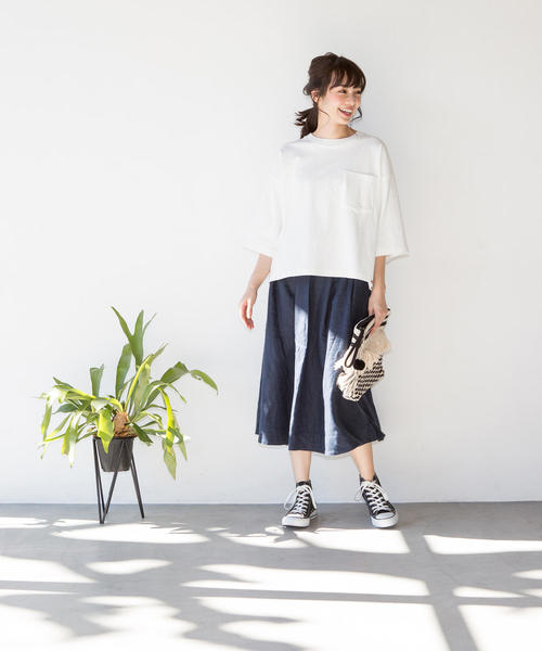 coen(コーエン)の「【新色登場】USAコットンビッグシルエットカットソー(ビッグt)(Tシャツ/カットソー・レディース・ホワイト/グレー/ネイビー/ナチュラル/ブラック・FREE)」の13枚目の写真