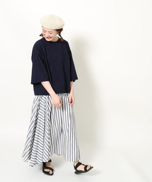 coen(コーエン)の「【新色登場】USAコットンビッグシルエットカットソー(ビッグt)(Tシャツ/カットソー・レディース・ホワイト/グレー/ネイビー/ナチュラル/ブラック・FREE)」の6枚目の写真